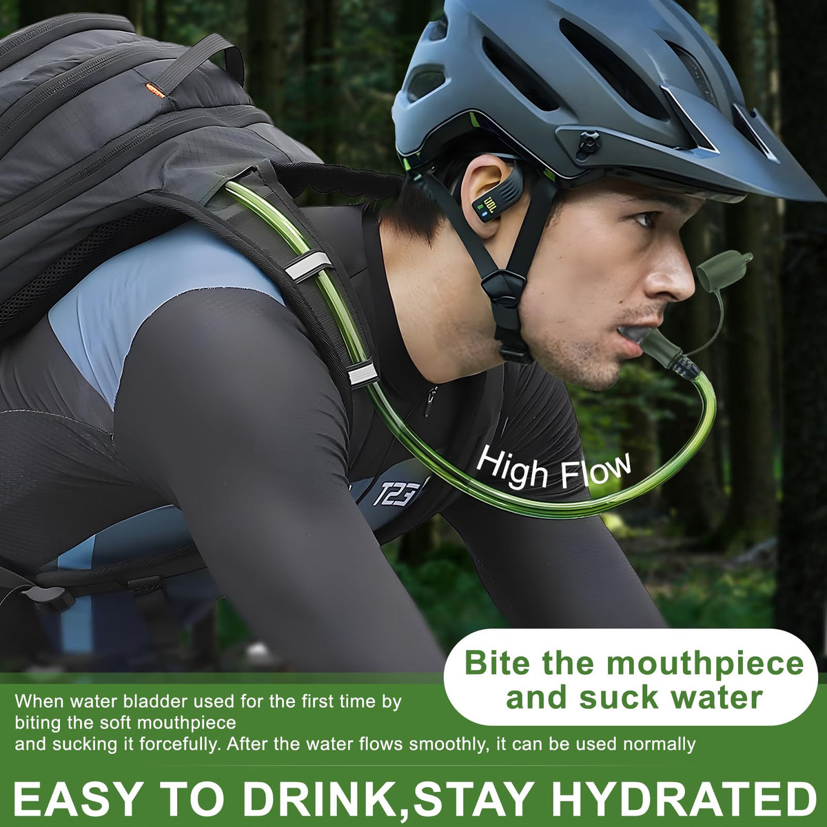 Hydration Bladder, 3L Water Bladder for Hiking Backpack, BPA-Free Leak Proof Water Reservoir
