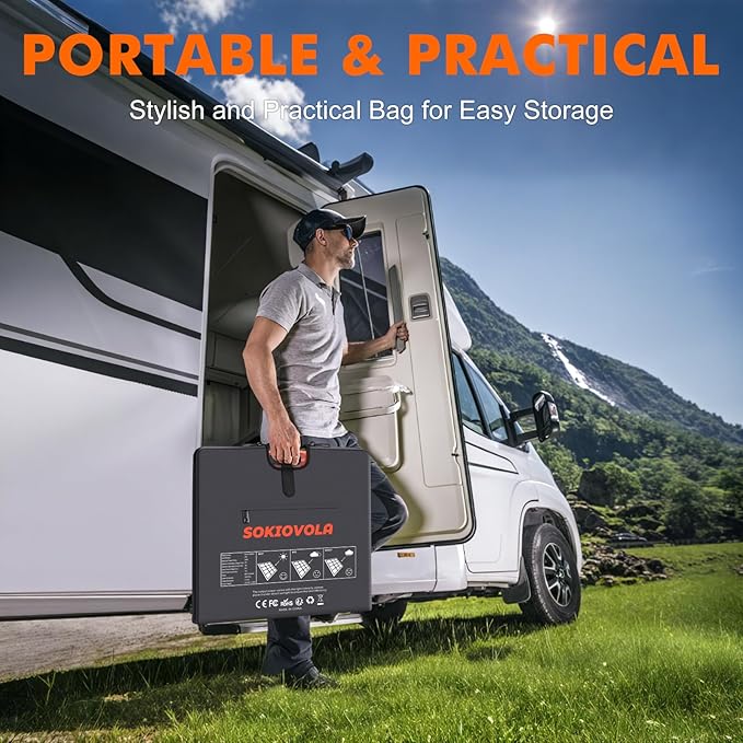 N-Type 16BB 200W Portable Solar Panel for EF/Jackery/Bluetti/Anker Power Station 20V Foldable Solar