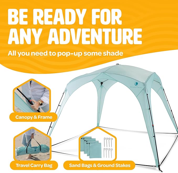 Pop Up Sun Canopy Shelter - Lightweight, Portable Outdoor Shelter with UPF 50+ Sun Protection &