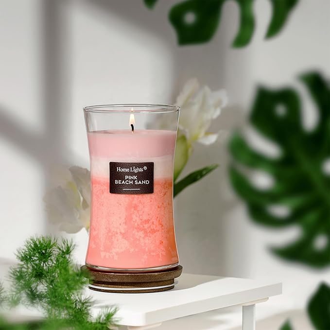 HomeLights 3-Layer Candles for Home Scented, 21.52 OZ Natural Soy Wax Scented Candles Burns Up to