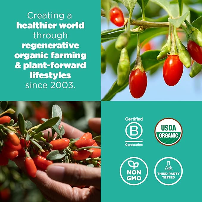 Navitas Organics Goji Berries – For Smoothies, Trail Mix, Baked Goods, Oatmeal & More – Vitamin A