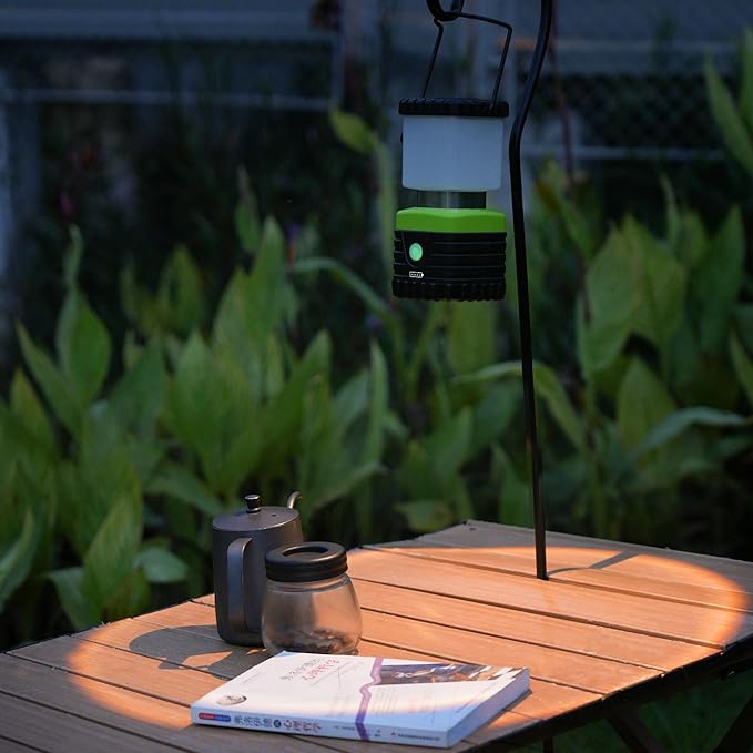 1PCS 6500K White Light LED Camping Lantern Rechargeable 1000LM, 4500mAh Power Bank, Flashlight for