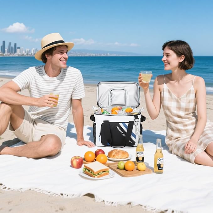 Maelstrom Cooler Bag, 30 Cans Beach Cooler, Large Leakproof Insulated Soft Cooler with Bottle