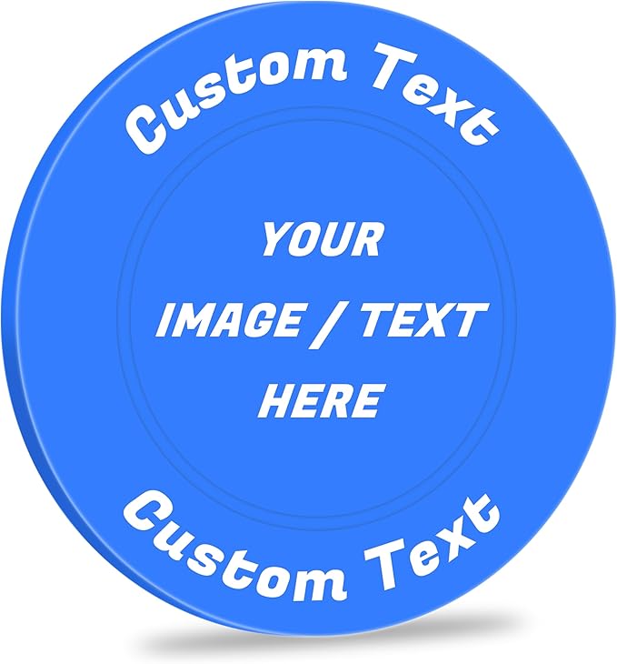 100 Custom Plastic Chips,Personalized Your Own Photo/Text/Logo on a Chip Double Sided Printing,Good