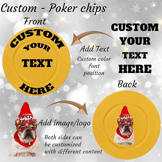 Custom Poker Chips Personalized Plastic Poker Chips with Logo Funny Parties Chips Print Your Photo