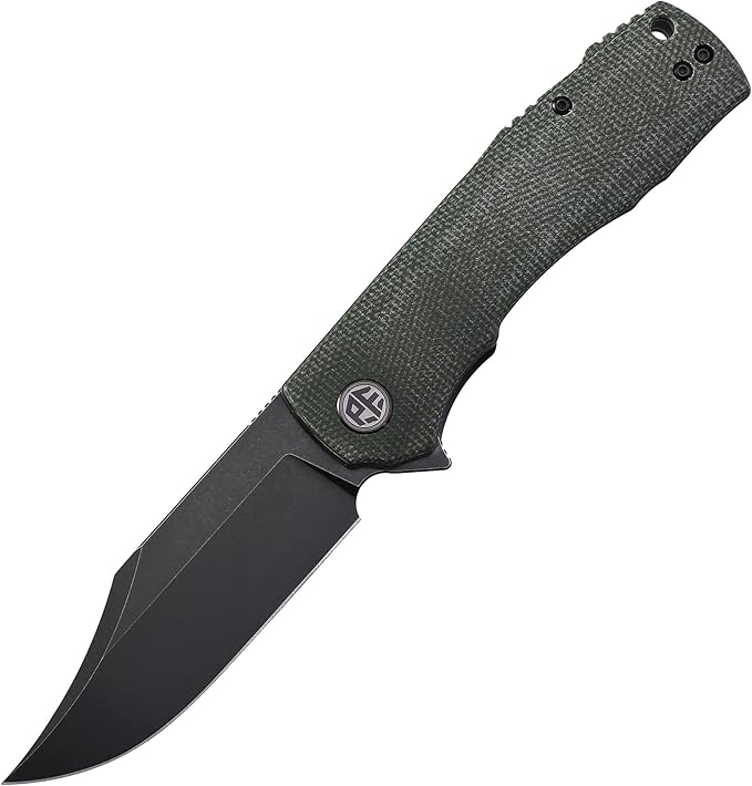 Petrified fish PFP03 Victor,3.58" K110 Satin Blade,140g Micarta Handel Flipper Liner lock Folding