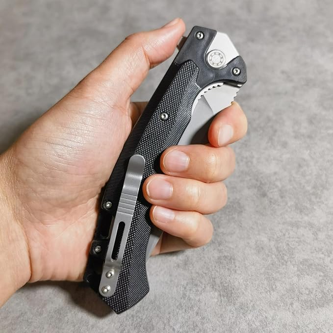 10 Inches Tactical Folding Knife - Multi-Functional Survival Knife for Camping, Hunting, Fishing