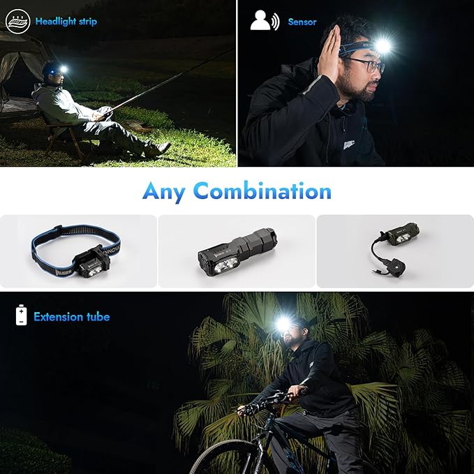 WUBEN E7 1800 Lumen Rechargeable Mini Flashlights with Magnet - Super Bright 6 Modes EDC