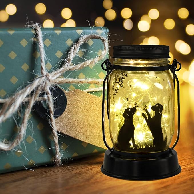 kyoryuger Dog Solar Lanterns 3in1 Dog Lights Garden Decor Gifts for Women Mom Grandma Unique Teen