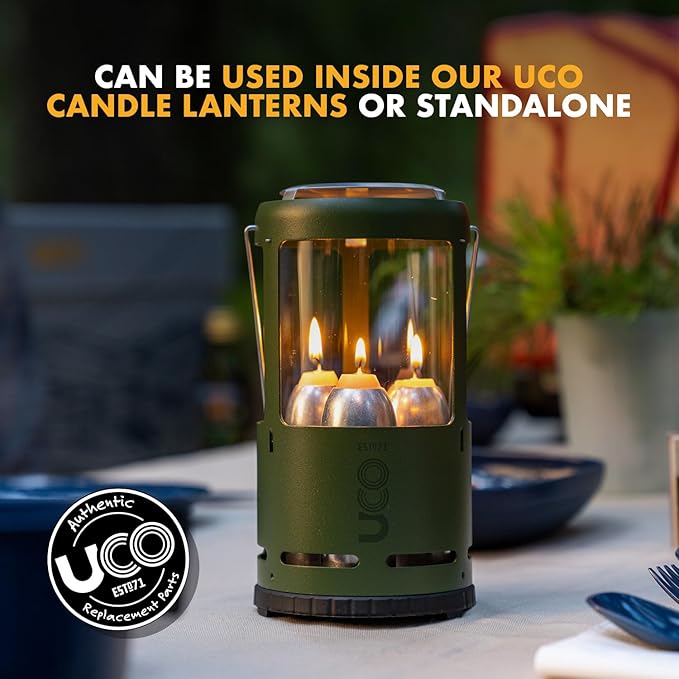 UCO 12-Hour Natural Beeswax Long-Burning Candles for UCO Candle Lanterns and Emergency