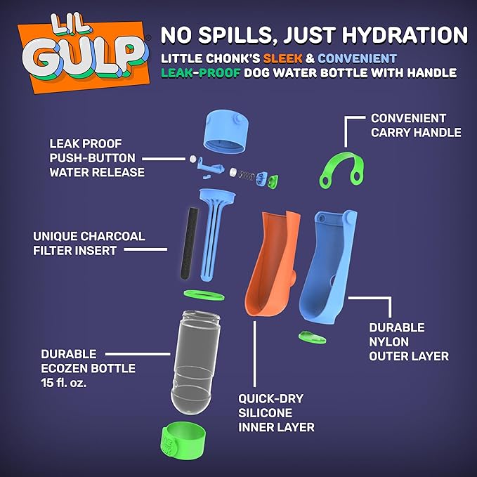 Lil Gulp Water Bottle | Advanced Carbon Filtration for Safe Filtered Water on The Go | BPA-Free