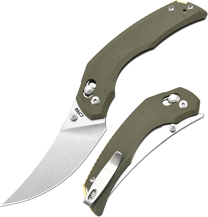 CJRB Nanner Pocket Knife with 3.23" AR-RPM9 Steel Blade, Pocket Knife with G10 Handle for Men