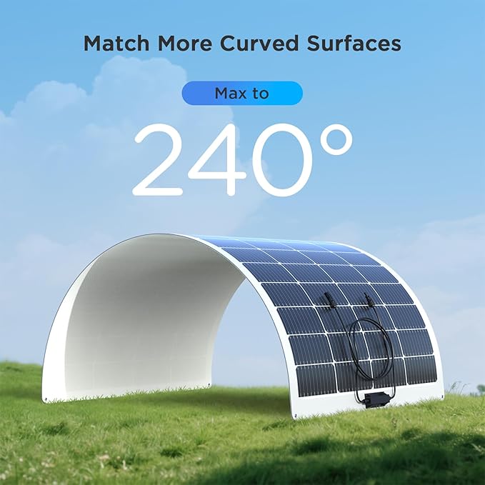 400W Flexible Solar Panel, 2PCS 200 Watt 12V/24V Solar Panel Kit, Callsun 23% High Efficiency 182