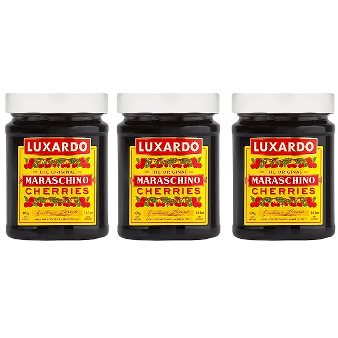 Luxardo Gourmet Cocktail Maraschino Cherries | for Old Fashioned, Manhattan and Desserts | Packed