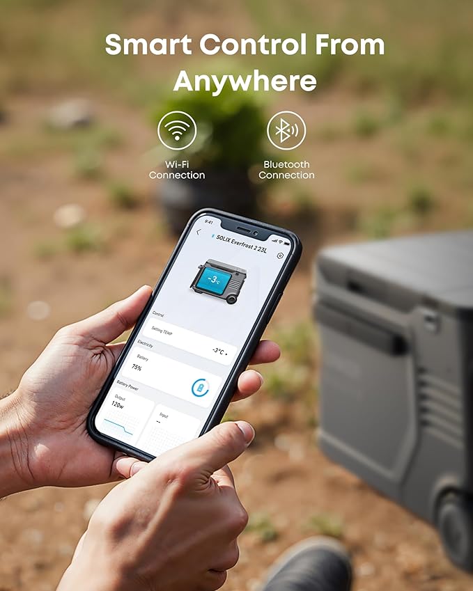 Anker SOLIX EverFrost 2 23L Cooler, 24 qt Car Refrigerator, Electric Cooler with 288Wh Battery