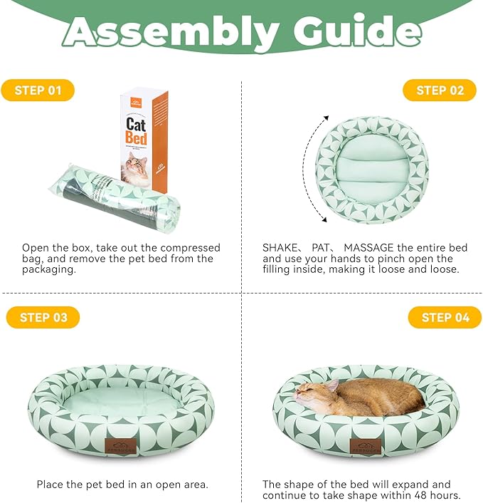 Cat Bed, 20In Dog Beds for Small Dogs, Calming Cat & Dog Beds for Indoor Pets, Pet Beds Comfortable