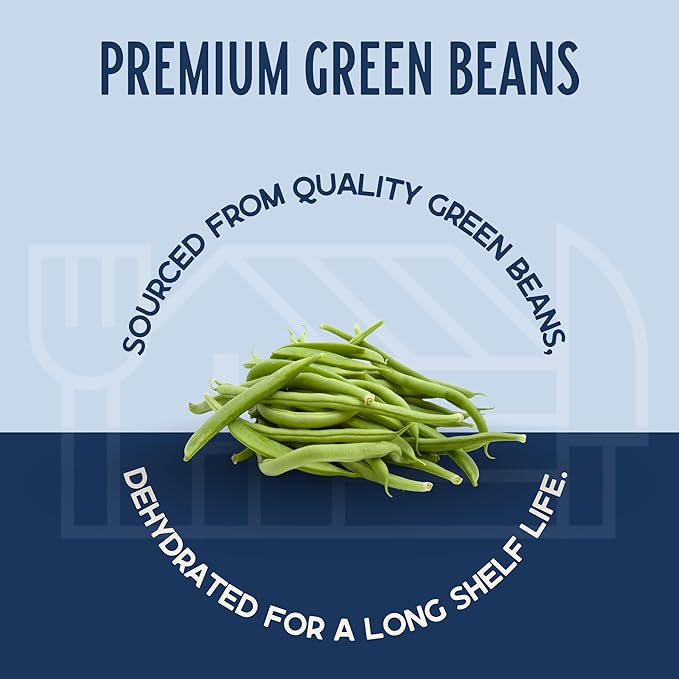 Harmony House Foods Dried Green Beans, cut (8 oz, Quart Size Jar) for Cooking, Camping, Emergency
