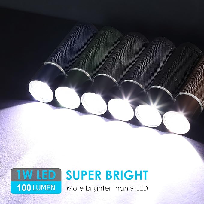 FASTPRO 48-Pack Flashlights Set, Aluminum LED Flashlights Include AAA Batteries & Lanyard, Super
