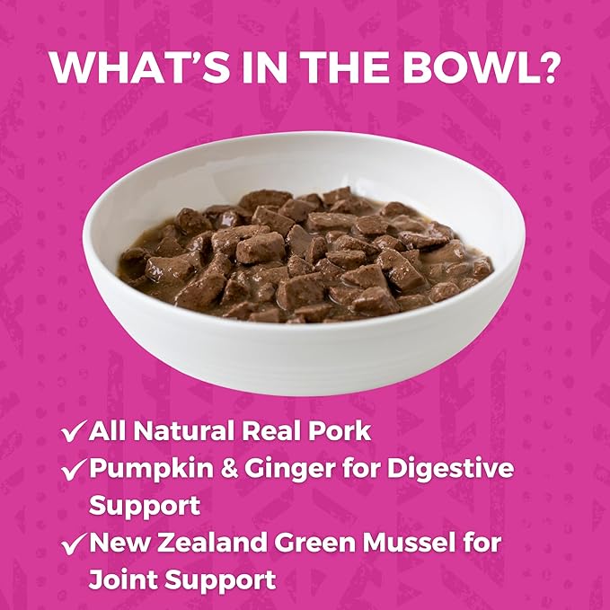 KOHA Minimal Ingredient Pork Stew for Dogs, High Protein Limited Ingredient Dog Food, 12.7oz Cans