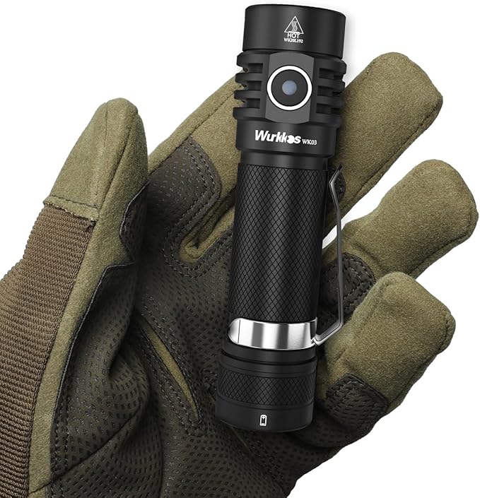 Wurkkos Flashlight WK03-1800 High Lumen Flashlight,SST-40 LED 90CRI 217M 6000K IP68 Waterproof LED