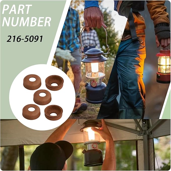216-5091 Leather Pump Cups(5PCS) Compatible with Coleman lanterns and stoves (Fits for models 220