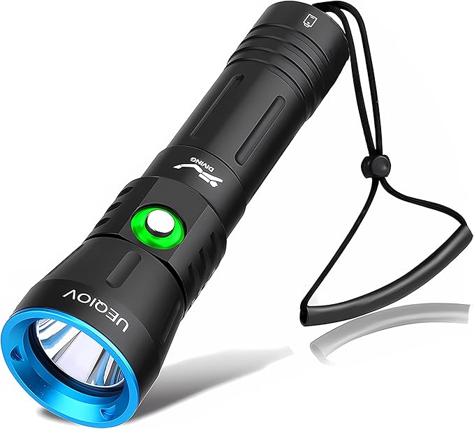 Dive Light Scuba Diving Flashlight Dive Torch Rechargeable,3500Lumens 6 Modes Underwater Light,IPX8
