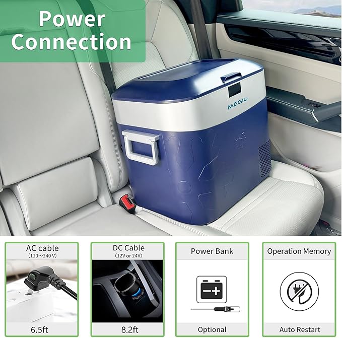 Car Refrigerator Portable Car Fridge 12V Refrigerator 23 Quart (22 Liter) Freezer Compressor Cooler