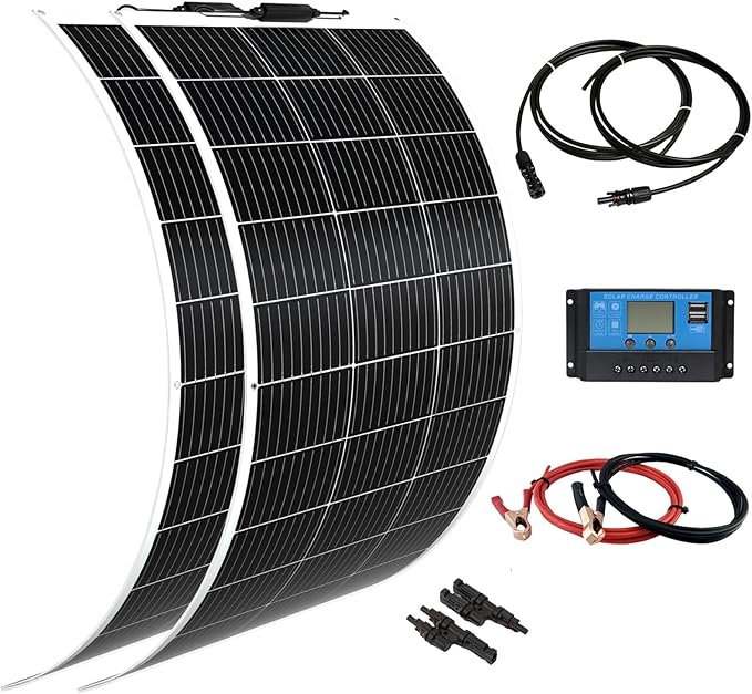 Flexible Solar Panel kit 200W 12Vï¼?PCS 105W monocrystalline Solar Panel,20A Charge