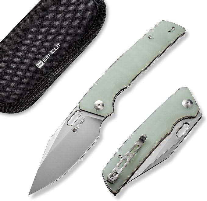 SENCUT GlideStrike Pocket Knife for EDC, Folding knife with Thumb Hole Openning, Textural Coarse