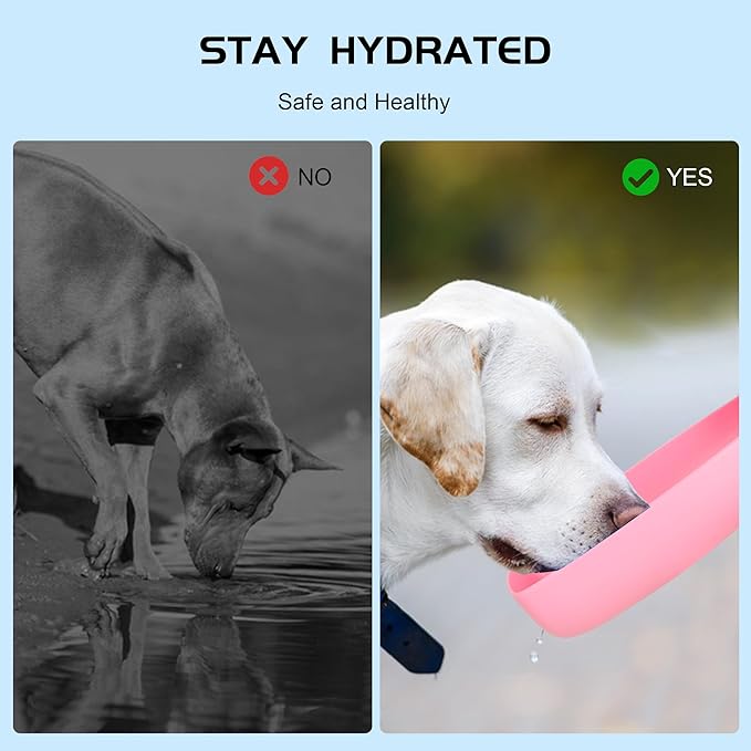 Dog Water Bottle, Travel Puppy Water Bowl, Leak Proof Portable Puppy Water Dispenser, Foldable Dog
