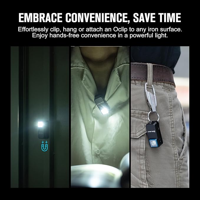 OLIGHT Oclip Rechargeable EDC Flashlight 300 Lumens Dual Sources Compact Pocket Clip Light