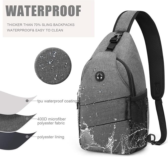 Crossbody Bags for Women Men Trendy Sling Bag Bakpack Casual Chest Bag with Convertible Shoulder