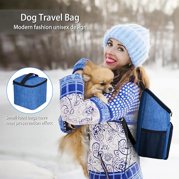 BAGLHER丨Dog Travel Bag, Airline Approved Pet Supplies Backpack, Dog Travel Backpack with 2 Silicone