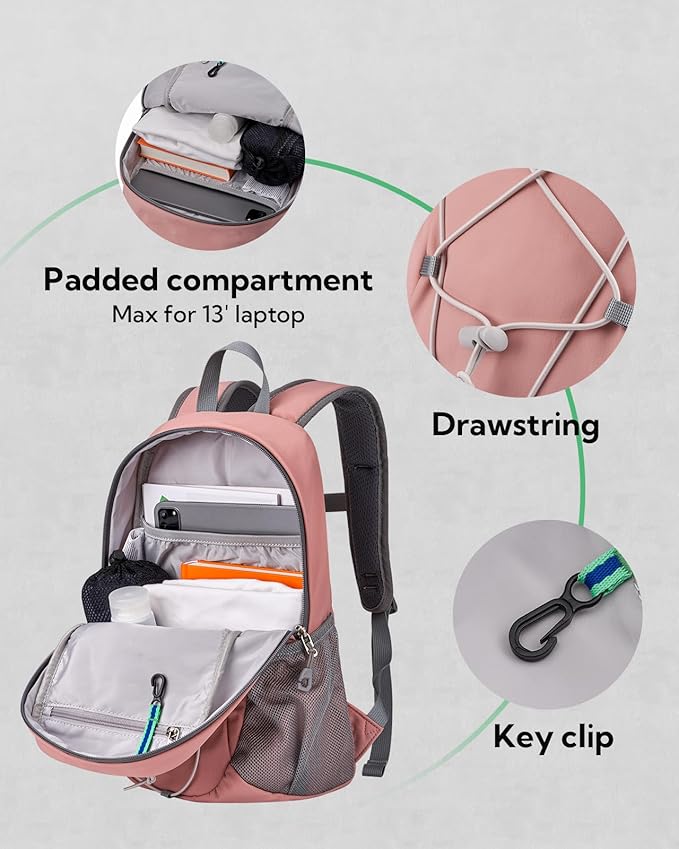 WATERFLY 12L Small Hiking Backpack: Day Pack Lightweight Travel Bag Camping Fitness Cycling Outdoor
