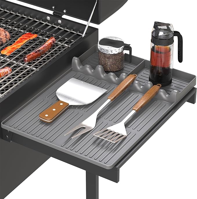 Griddle Mat Compatible with Blackstone, Silicone Grill Tools with Drip Pad, Spatula Mat for Outdoor