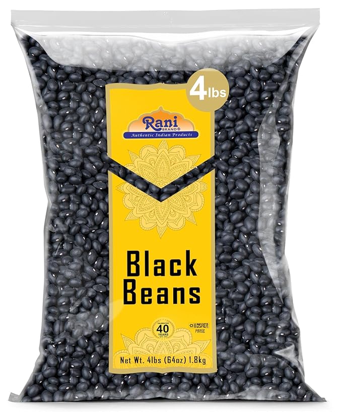 Rani Black Beans (Thull Rajma) 64oz (4lbs) 1.81kg Bulk ~ All Natural | Vegan | Gluten Friendly |