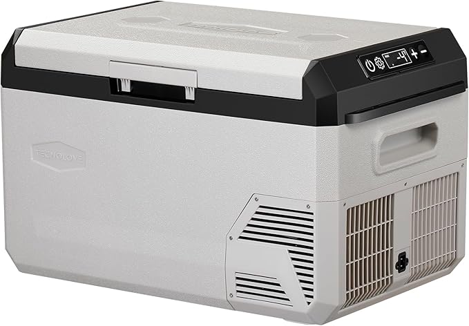 12V Car Refrigerator, 22QT Portable Freezer Compressor Cooler with Reversible Door, 100–240V AC /