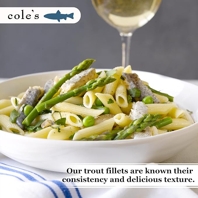 COLE?™S - Smoked Trout Fillet with Lemon & Cracked Pepper | 3.2oz Hand-Packed Canned Fish | High in