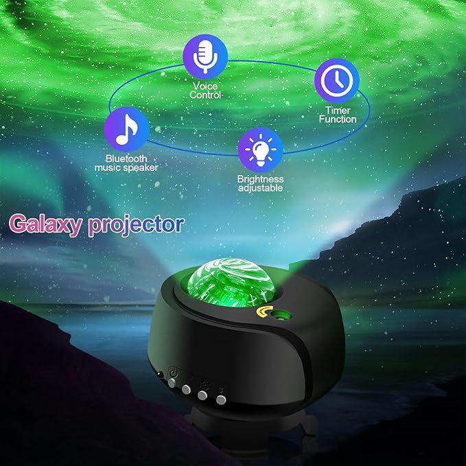 Larger Coverage Area Galaxy Projector,with Changing Galaxy Shapes Star Projector,Night Light with