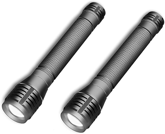 High Lumens Zoomable LED Flashlight, 3 Modes, AA Battery Powered ??Powerful for Camping, Outdoor