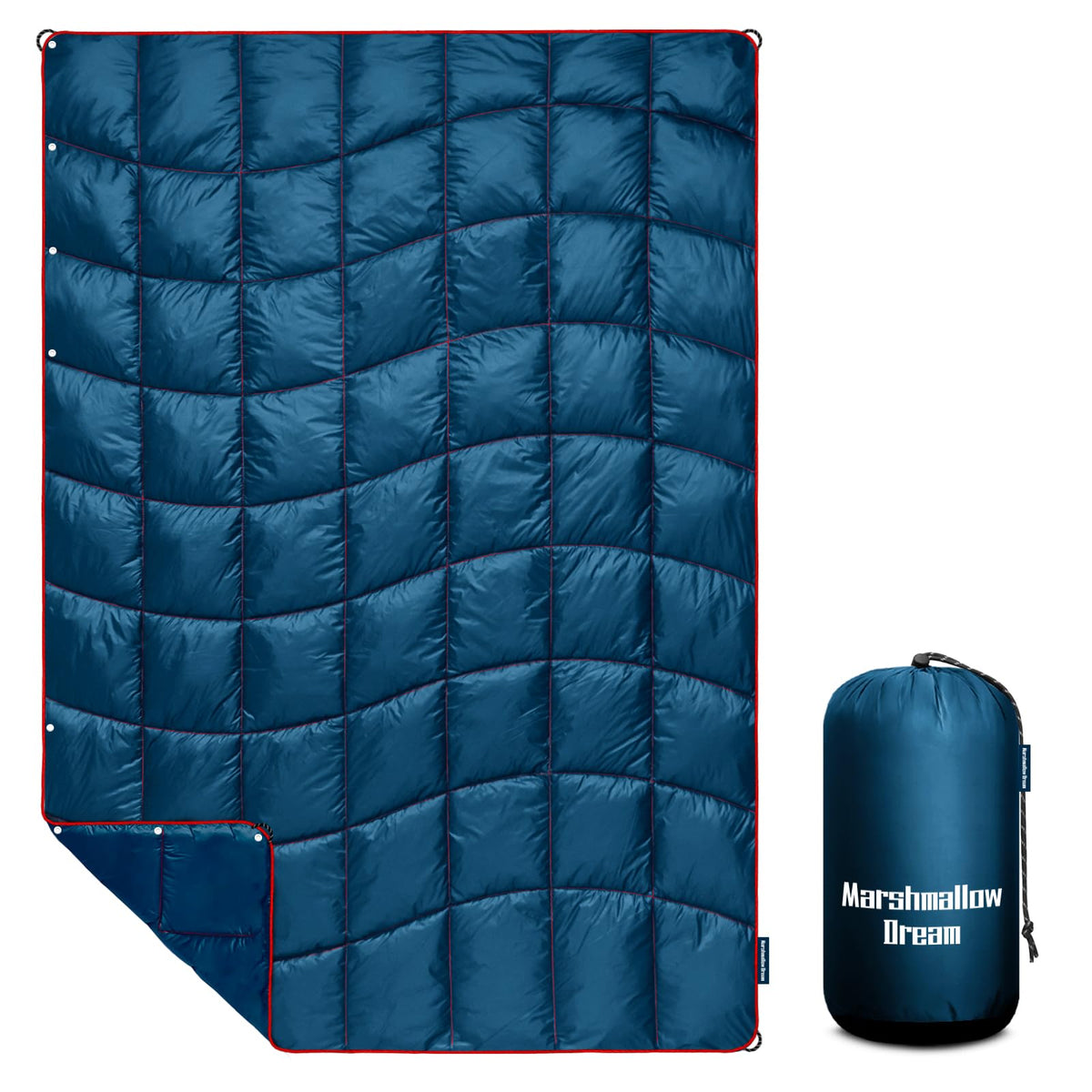 marshmallow dream Camping Blanket,MINI Puffy Blanket Lightweight Windproof Water Resistant for
