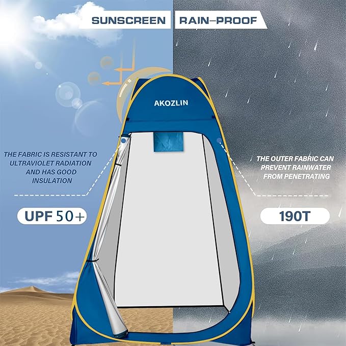 AKOZLIN Portable Pop Up Shower Tent Instant Privacy Dressing Changing Tent Outdoor Shower Room Camp