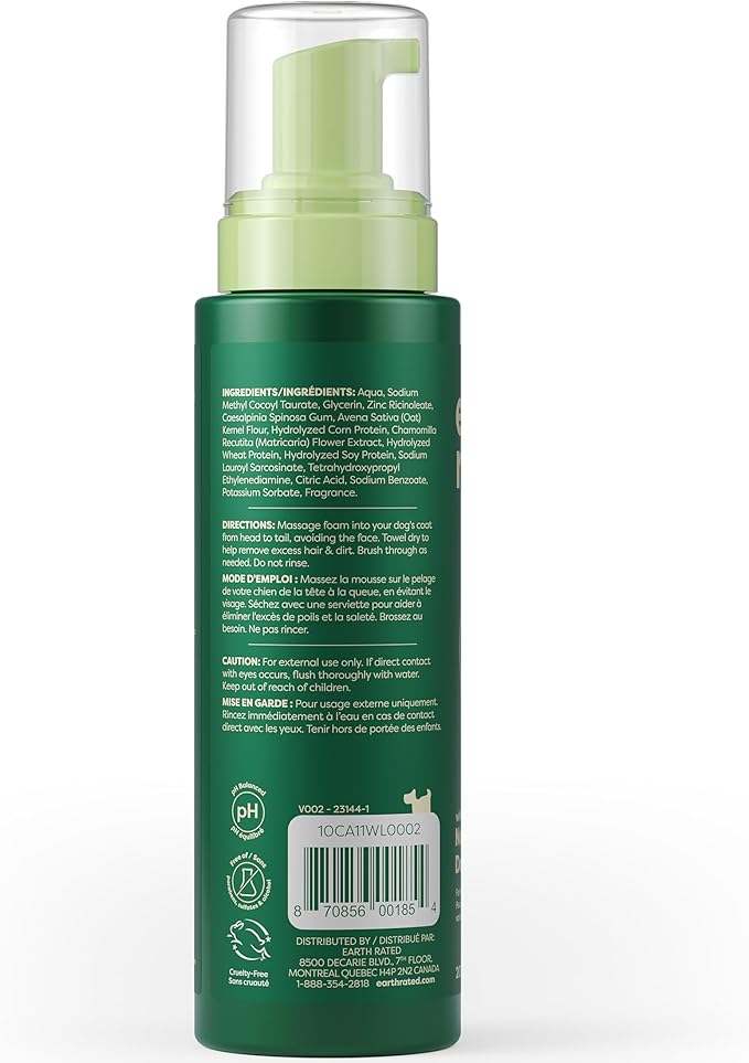Earth Rated Waterless Dog Shampoo & Conditioner, Convenient No-Rinse Wash for Cleaning
