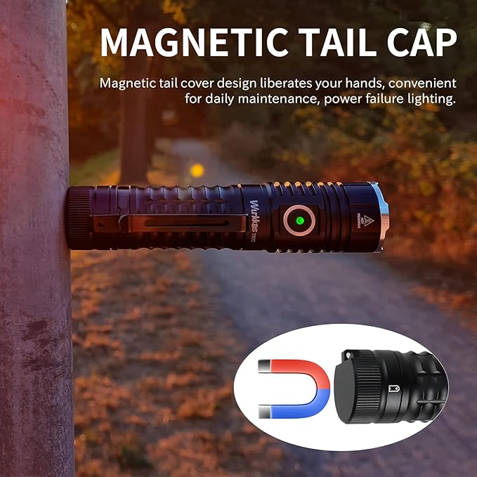 Wurkkos TS22 Flashlight High Lumen Rechargeable - 4500 Lumens Super Bright 70.3 HI LED Flashlight