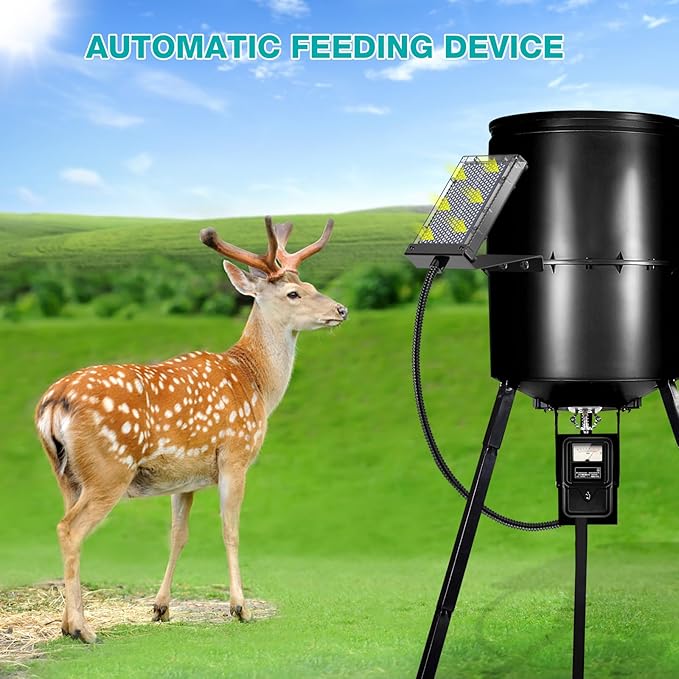 Solar Panel for Deer Feeder, 6V Solar Panel Outdoor Hunting Feeder Waterproof, Solar Power Battery