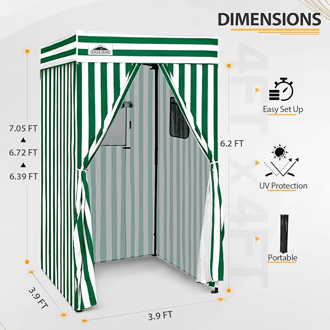EAGLE PEAK Flex Compact 4x4 Pop-up Canopy Changing Room, Portable Privacy Dressing Room for Indoor