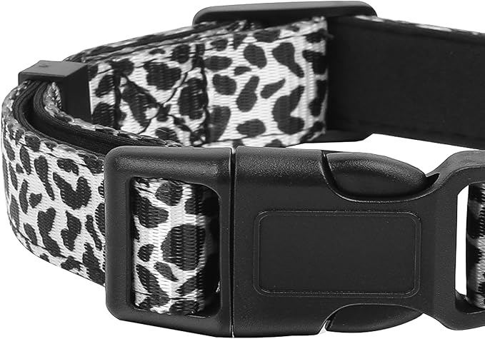 Reflective Dog Collar, Adjustable Soft Neoprene Padded Nylon Pet Collars with Buckle for Puppy and