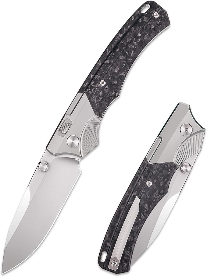 Titanium Pocket Knife WD107, Pearlescent M390 Blade EDC Knife, Men Women Daily Carry Lightweight