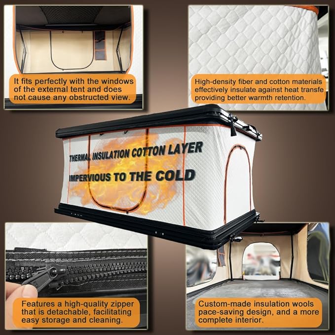 Rooftop Tent Hard Shell - Outdoor Car Camping 2-3 Person Truck, Sedan, SUV, Waterproof, Teardrop
