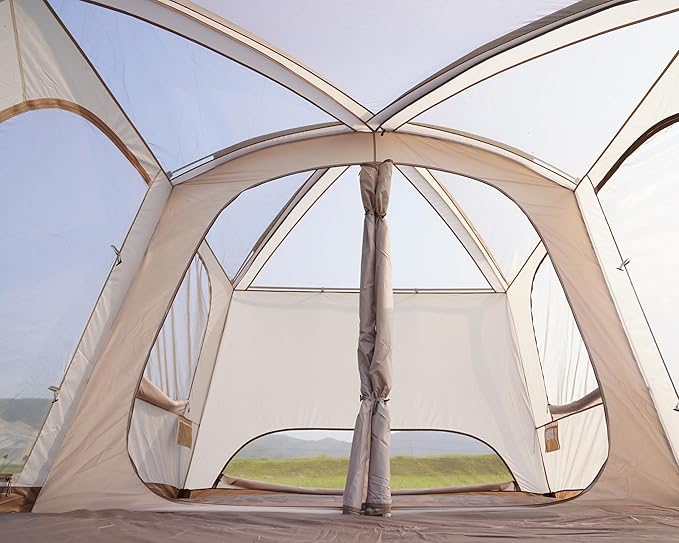 Vidalido 8-10 Person Camping Tent with 3 Door 2 Room Large Family Cabin Tents, Double Layer